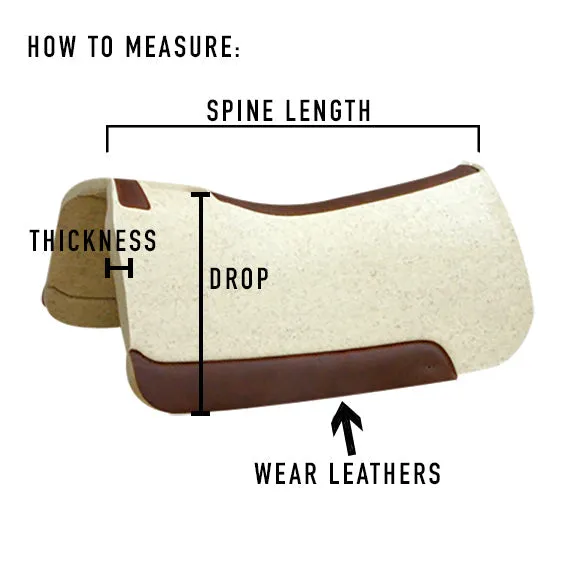 5 Star 1" Natural Fleece Bottom Saddle Pad- 32"X32"