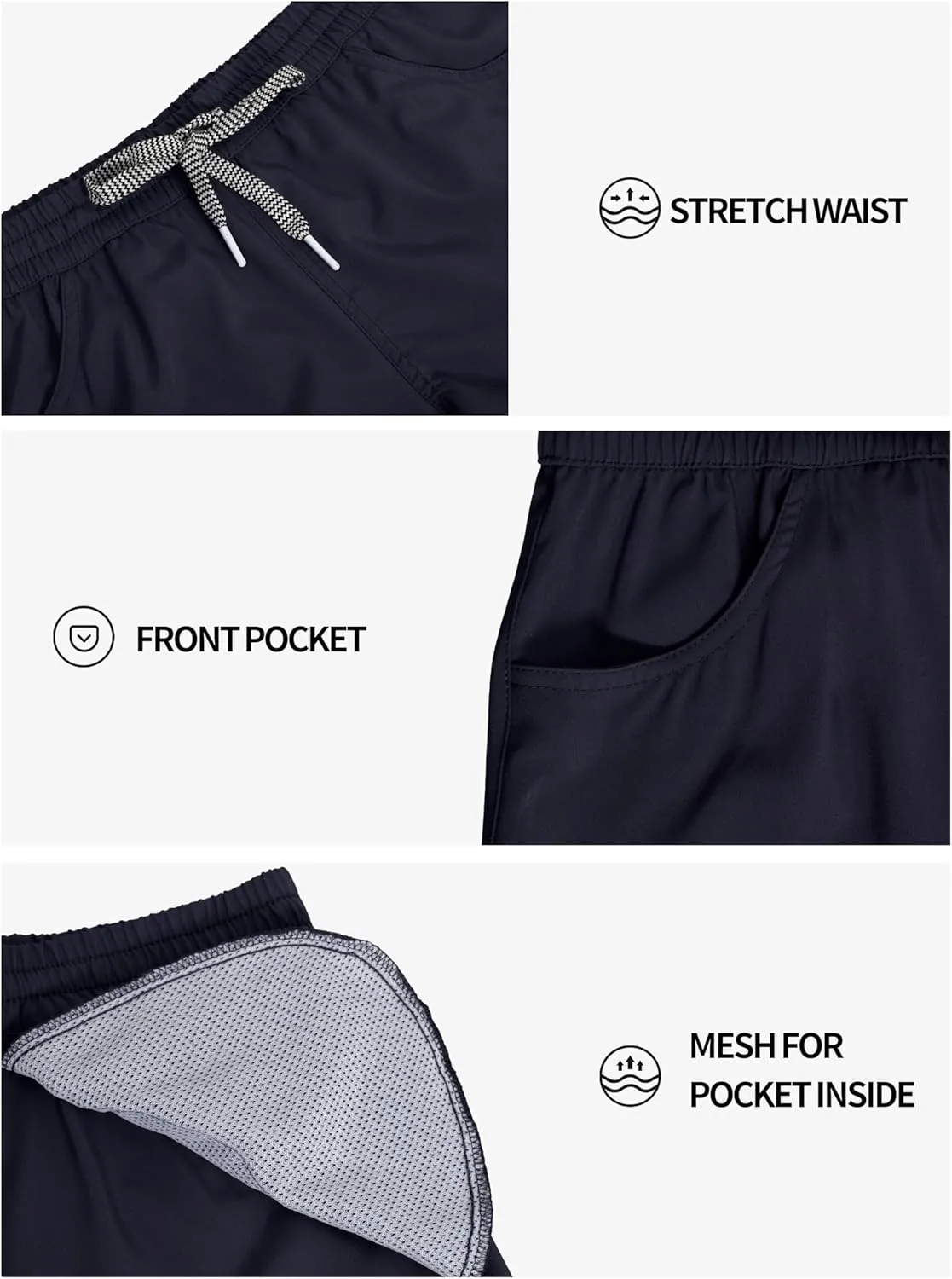 Actleis Womens Swim Shorts UPF50  Board Shorts Quick Dry Beach Shorts Drawstring Sports Summer Bottom
