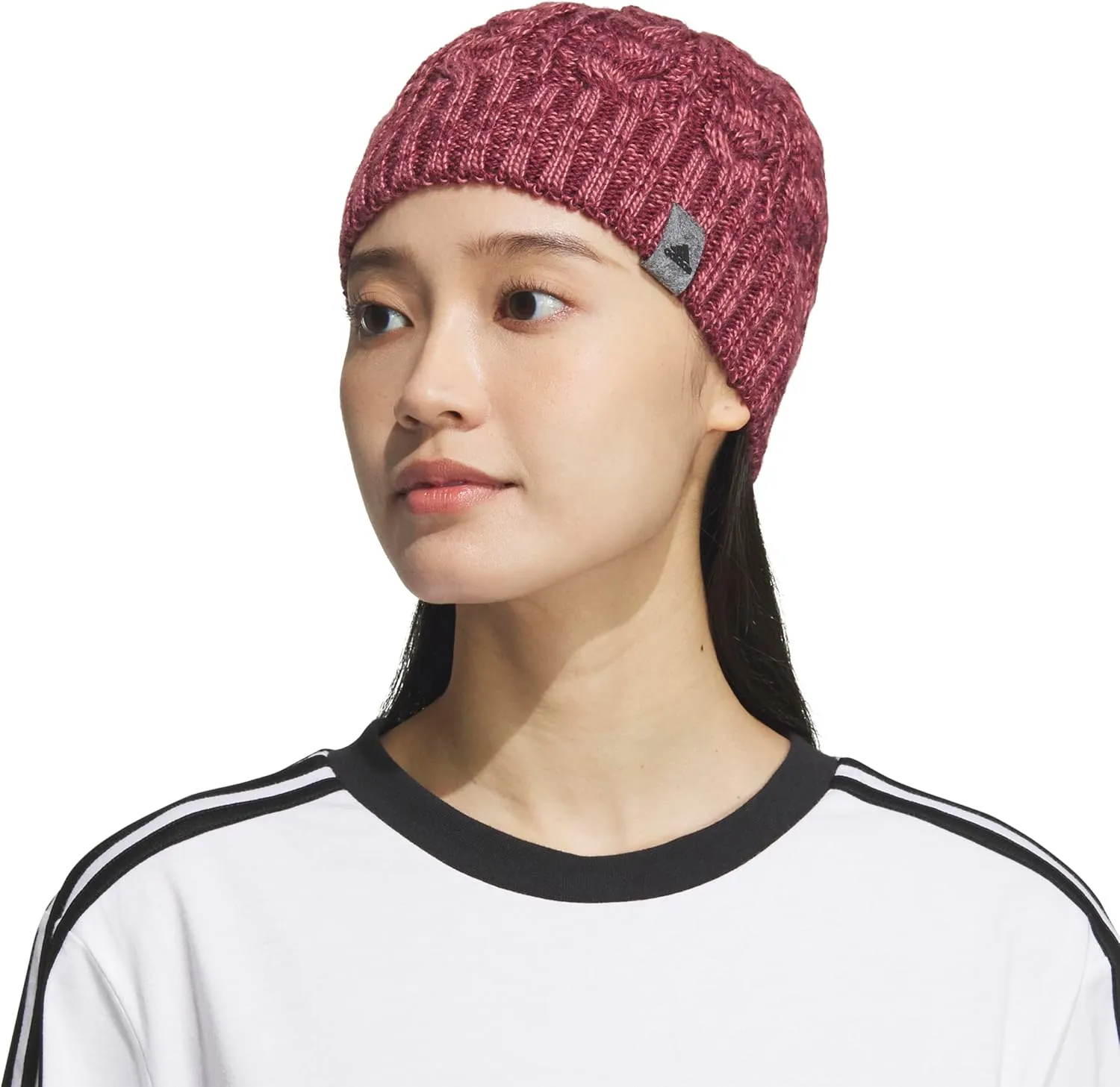 adidas Women's Whittier Beanie, standard fit acrylic knit skull cap/hat for winter