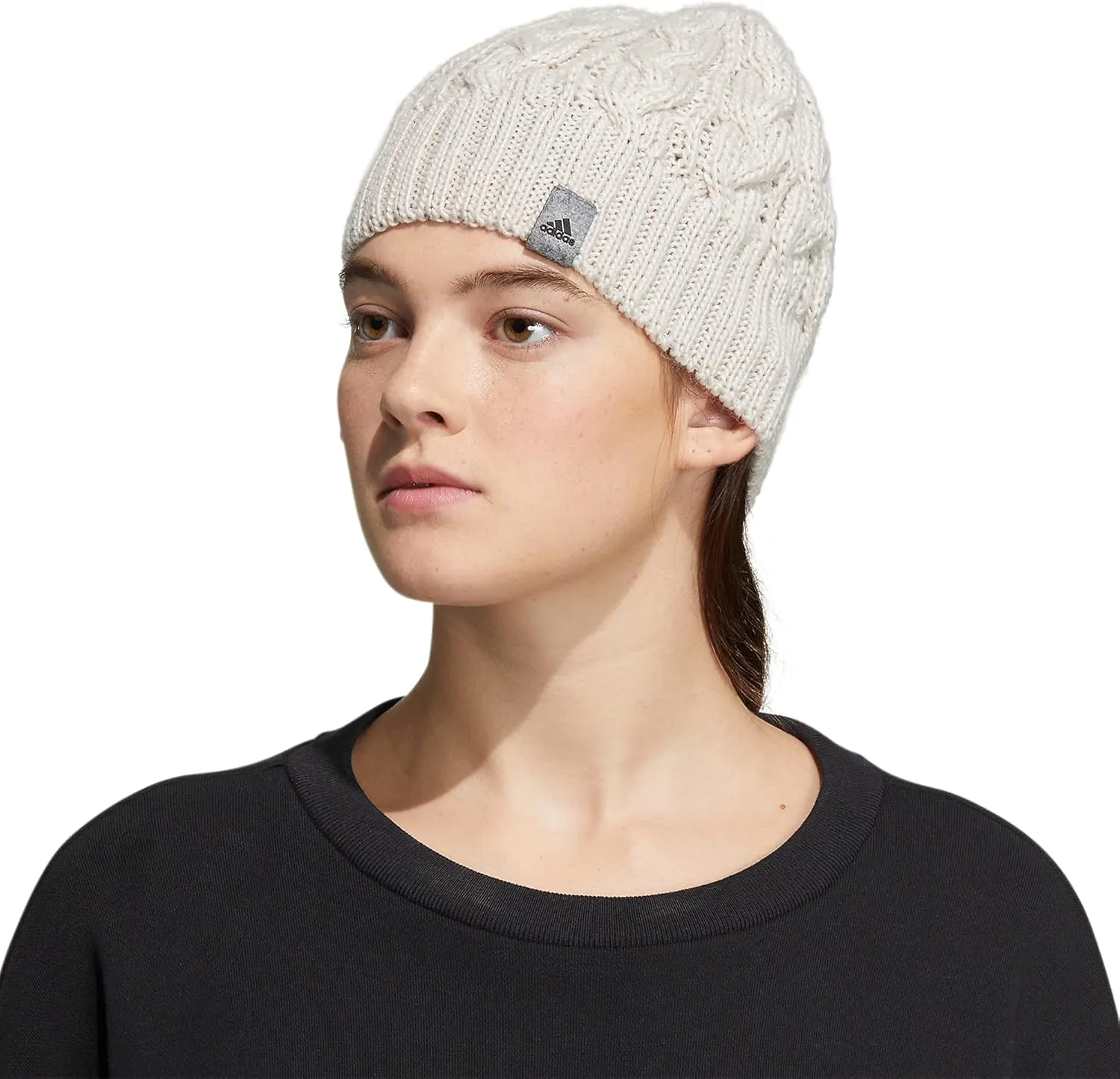 adidas Women's Whittier Beanie, standard fit acrylic knit skull cap/hat for winter