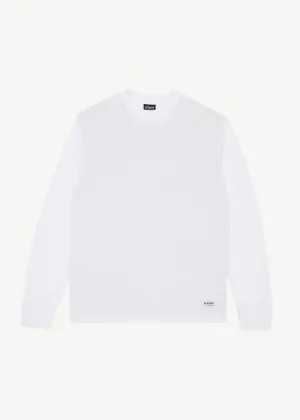 AFENDS Mens Essential - Retro Long Sleeve T-Shirt - White