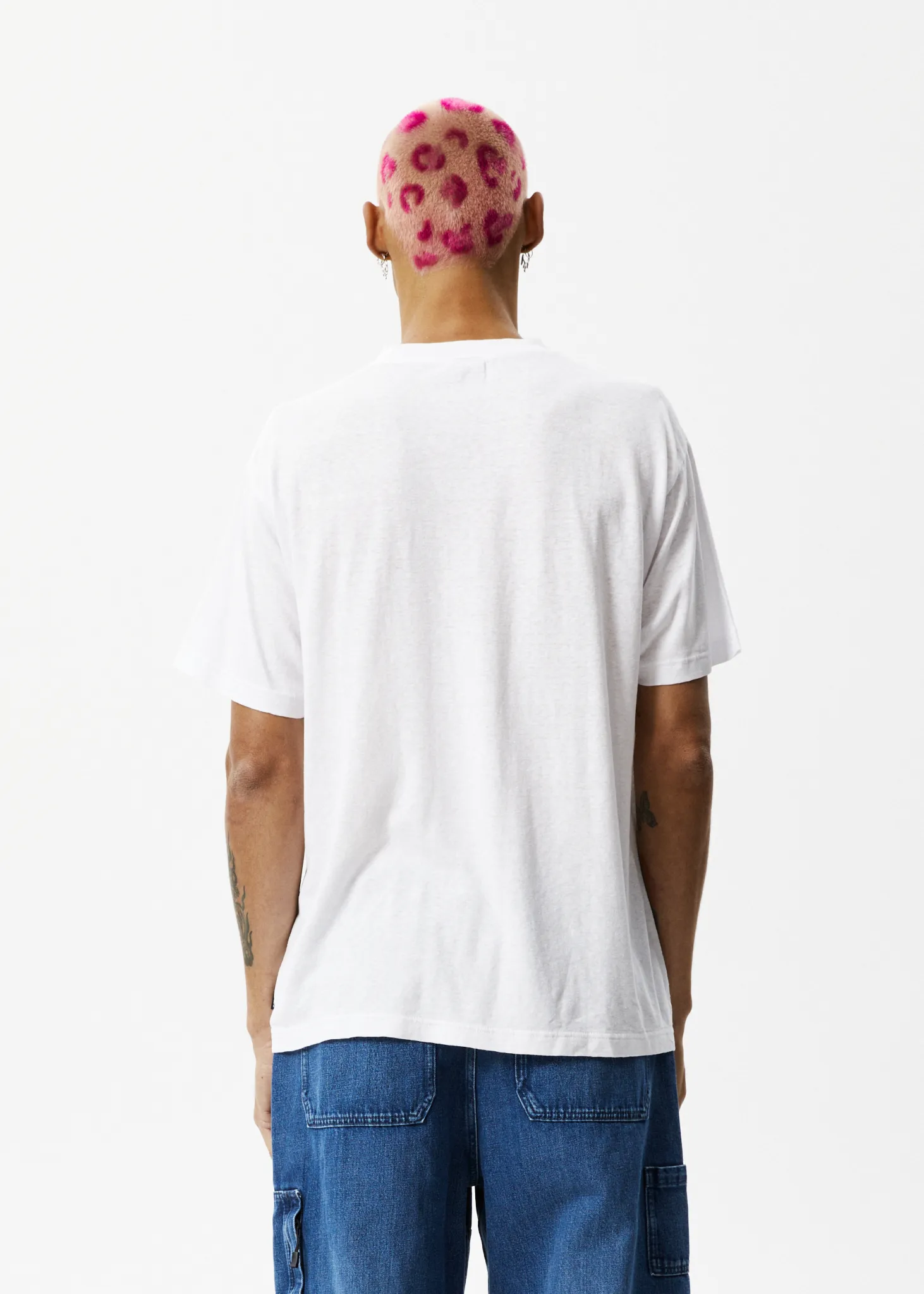 AFENDS Mens Peace - Boxy Graphic T-Shirt - White