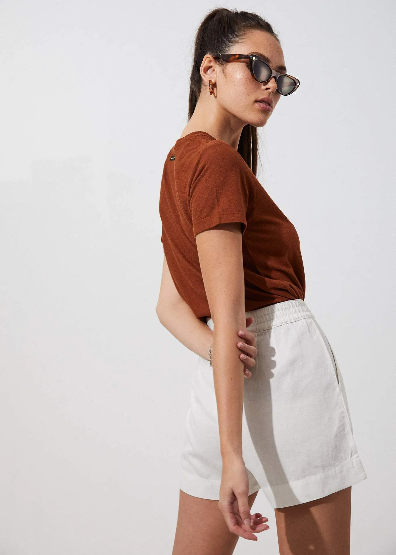 Afends Womens Hemp Basics - Standard Fit Tee - Ginger