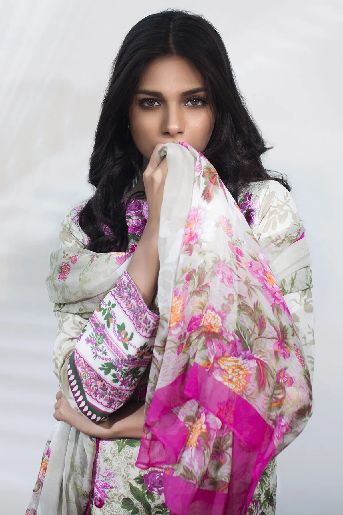 AlKaram Spring/Summer 2018 – 3 Piece Printed Embroidered – SS-09 Olive