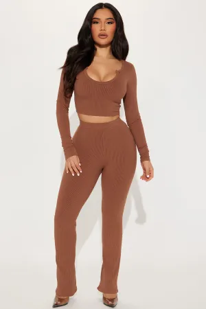 Anita Snatched Pant Set - Medium Brown