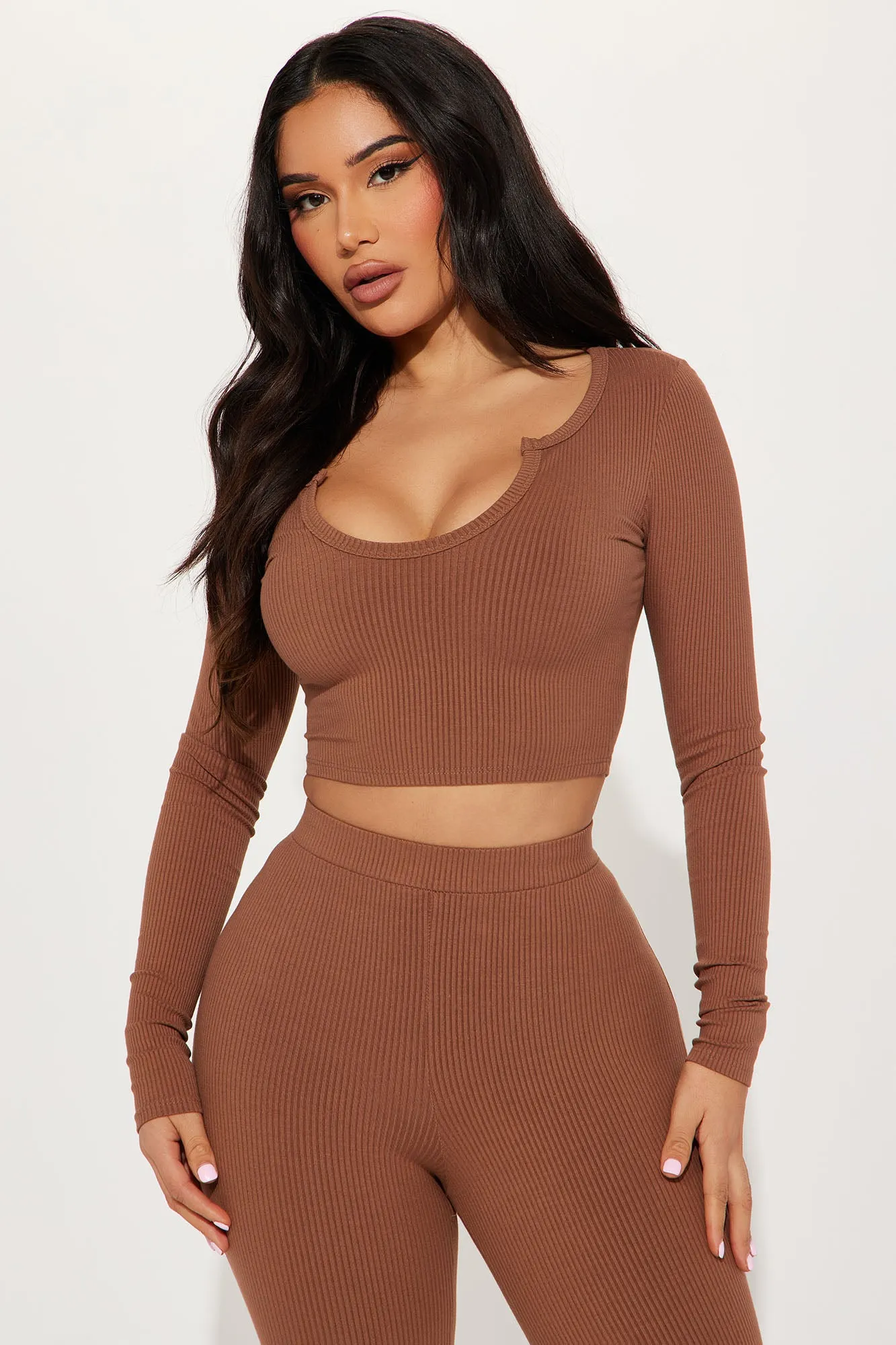 Anita Snatched Pant Set - Medium Brown