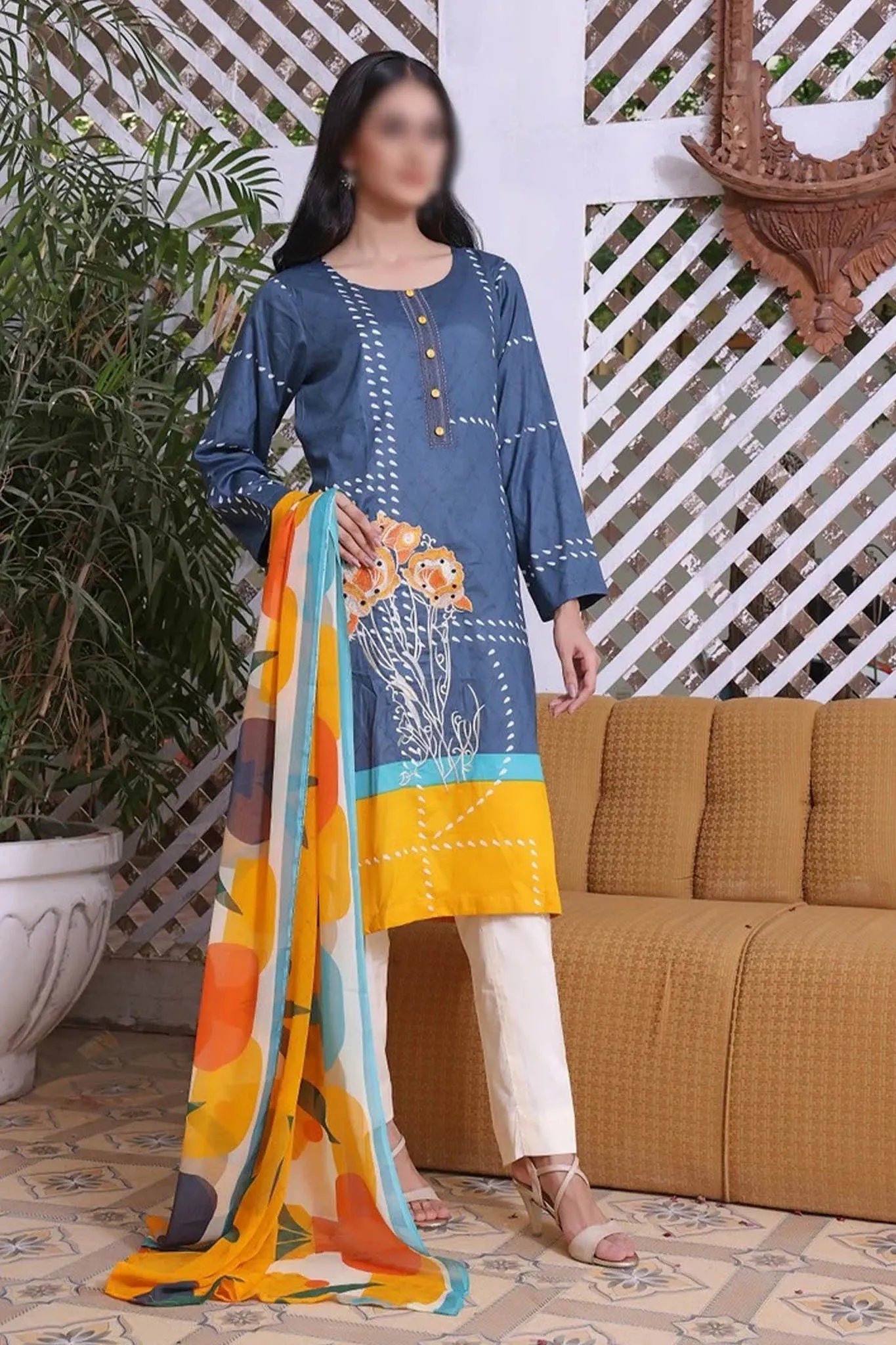 Asian Women by Amna khadija Unstitched 3 Piece Emb Vol-02 Collection'2022-AW-17