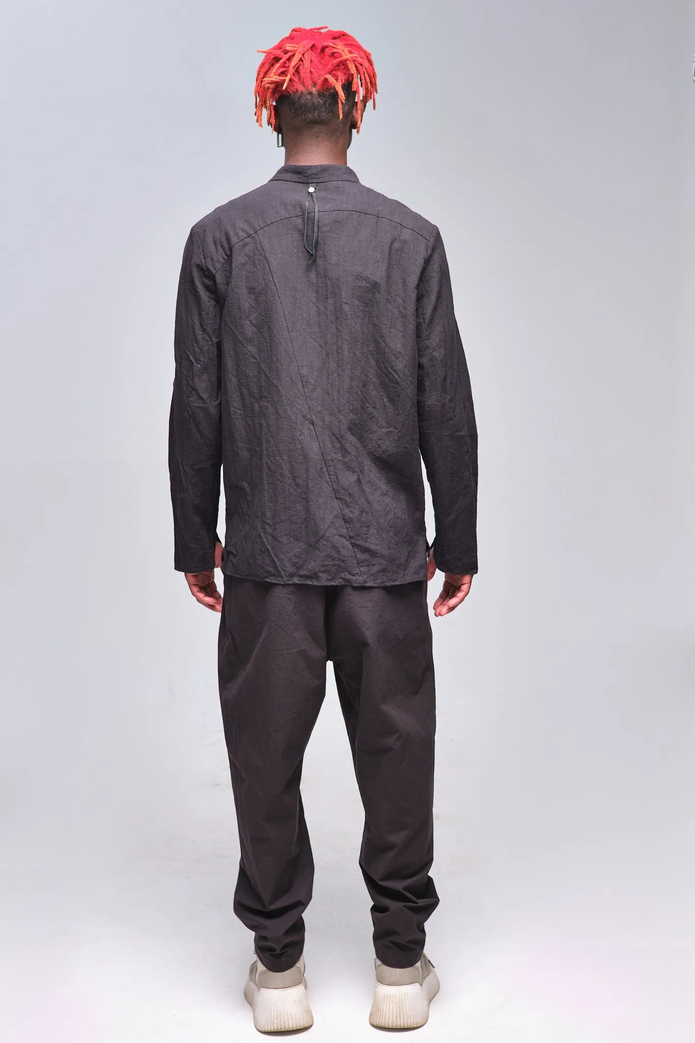 Asymmetric-Closure Hemp Shirt