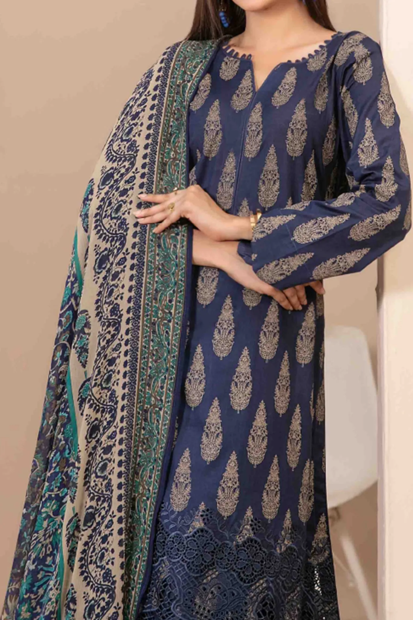 Banah By Tawakkal Unstitched 3 Piece Emb Lawn Collection'2024-D-9116