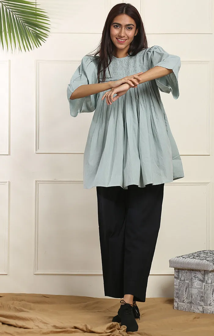 Black Wide Leg Straight Pants - Twill