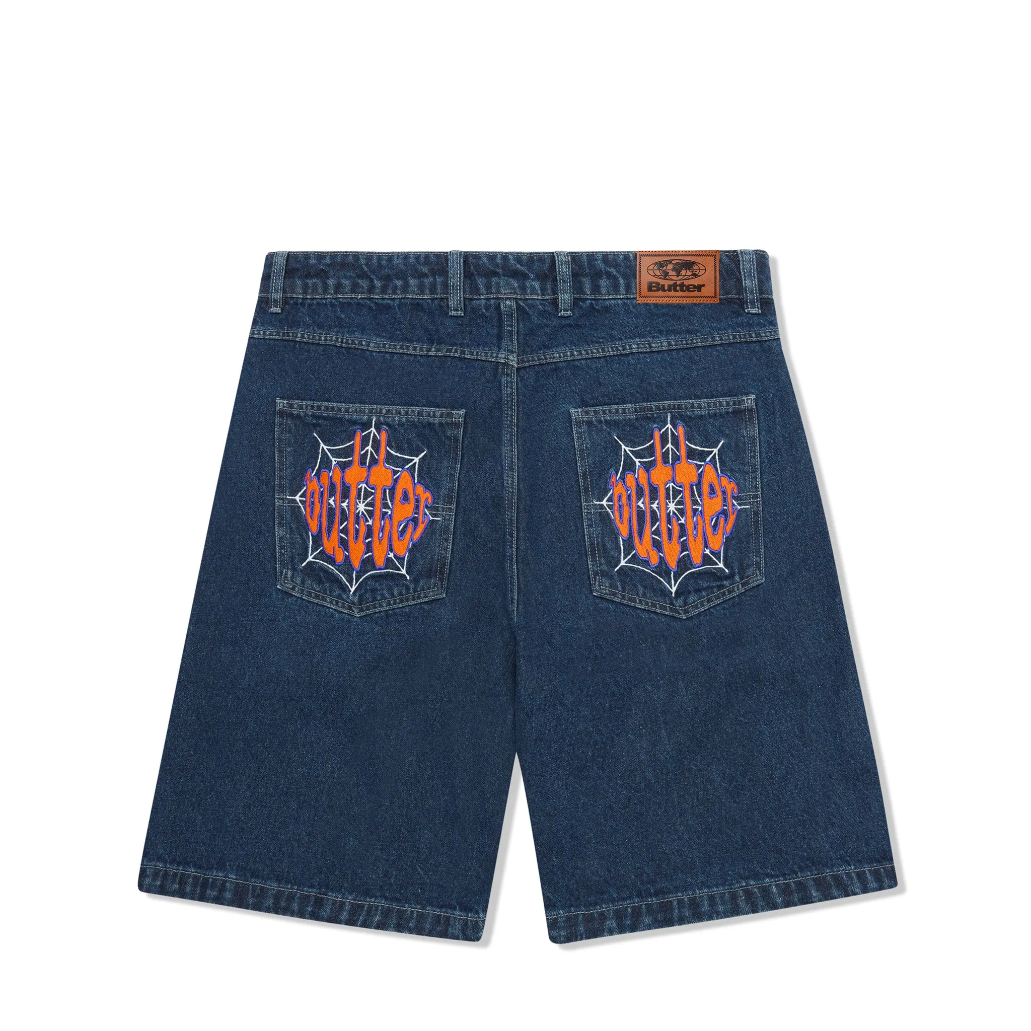 Butter Goods Spider Denim Shorts Dark Indigo
