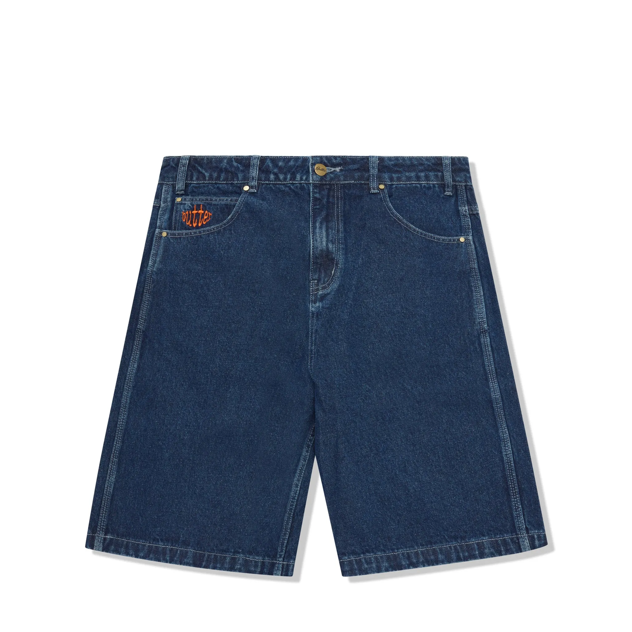 Butter Goods Spider Denim Shorts Dark Indigo