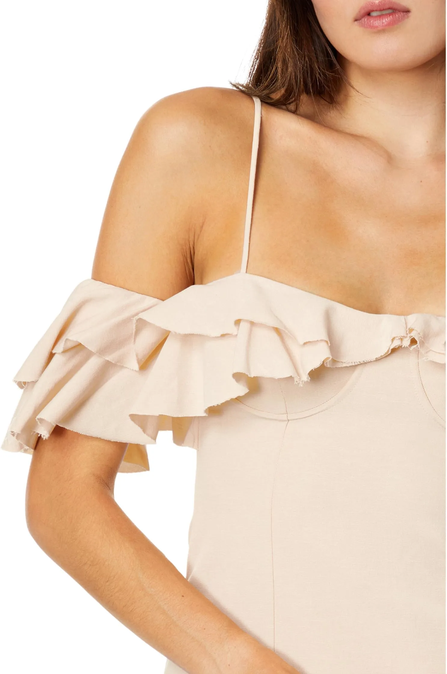 Camila Dress MANGO, beige