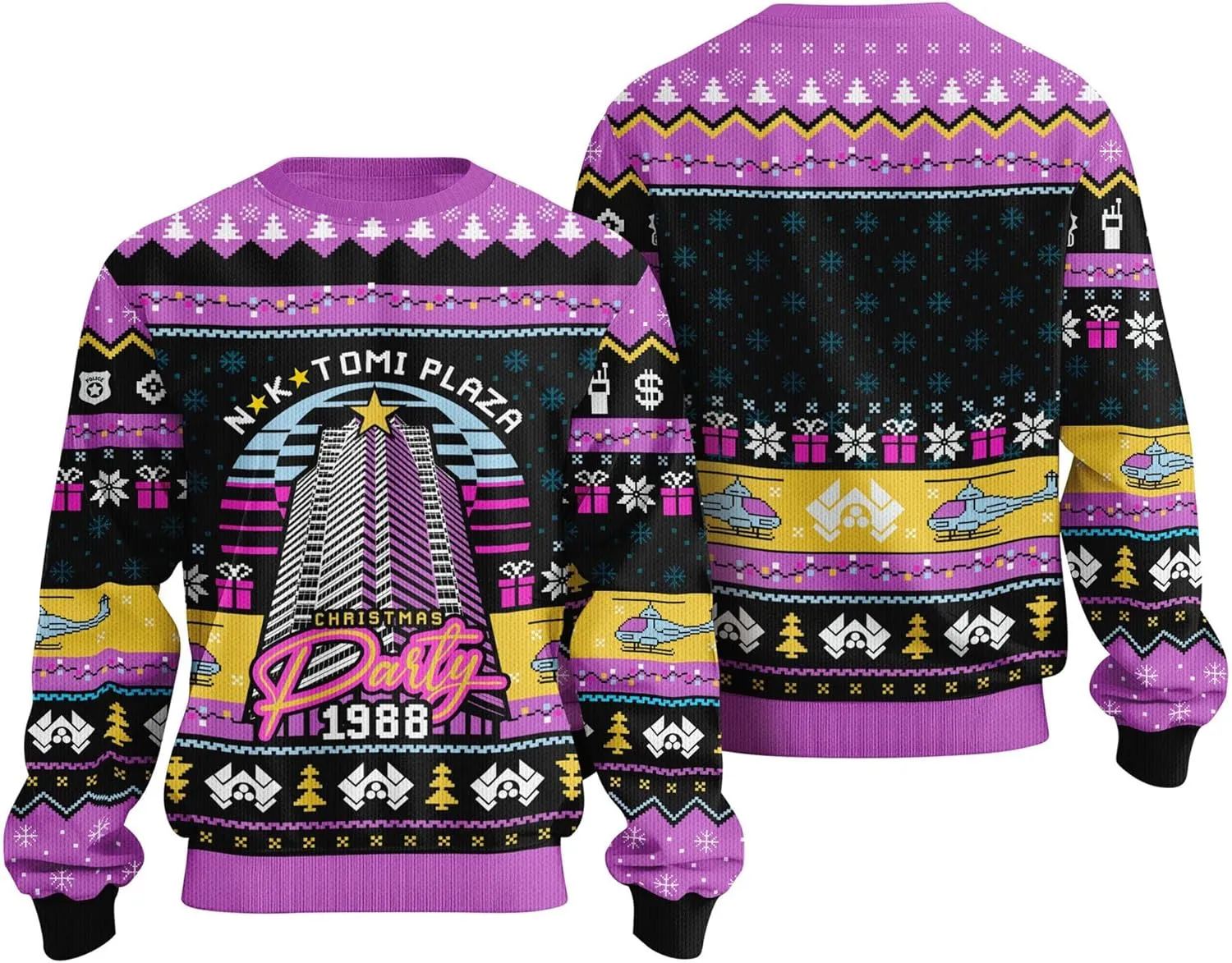 Christmas Party 1988 Ugly Sweater - Plaza Ugly Christmas Sweaters - Knitted Unisex Movie Xmas Sweater