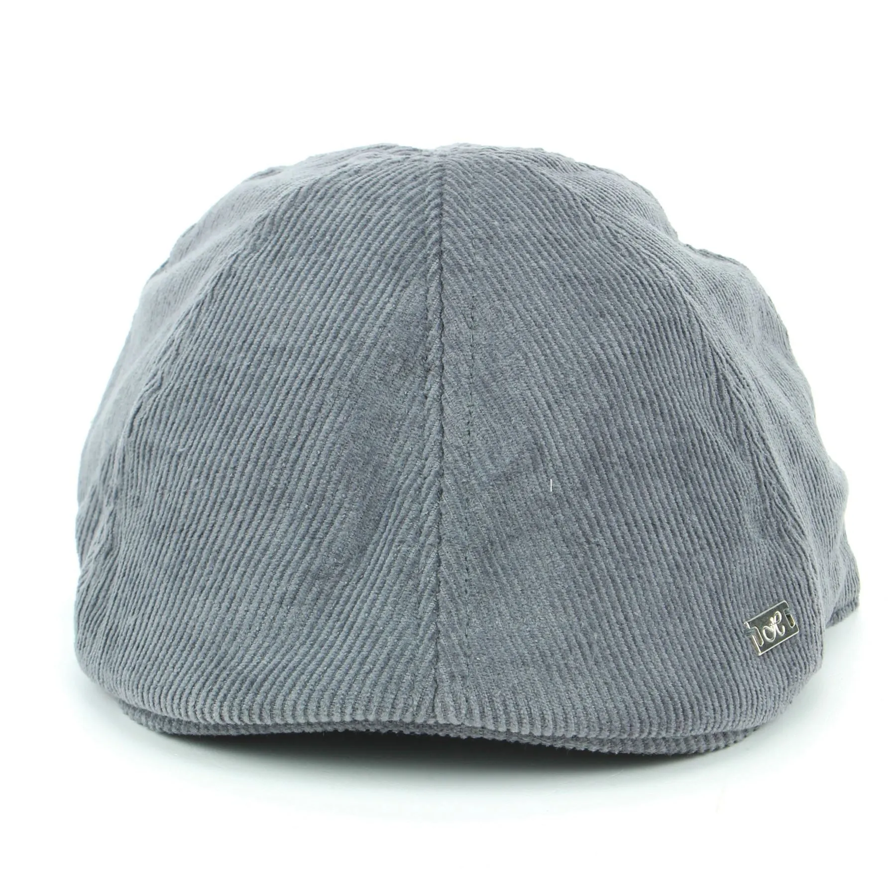Corduroy Duckbill Flat Cap - Grey