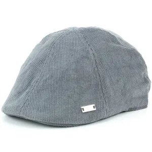 Corduroy Duckbill Flat Cap - Grey