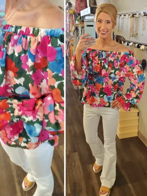 Cynthia Floral Off the Shoulder Top