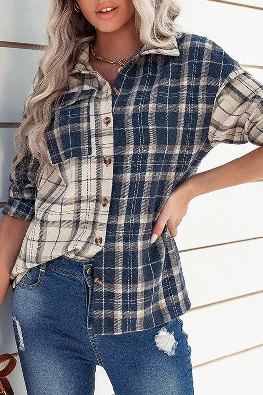 Easy Does It Plaid Top