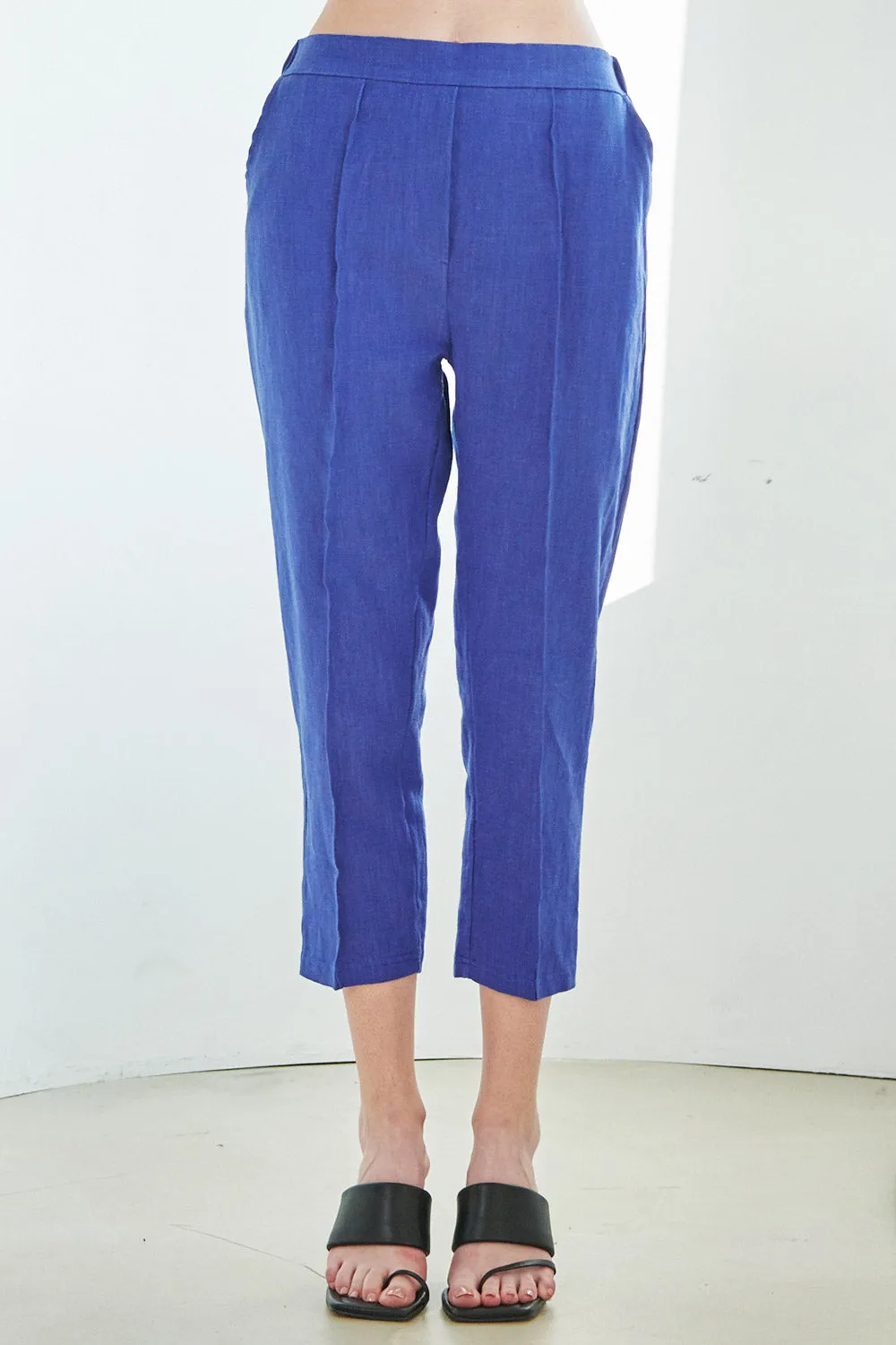 Elinor Linen Straight-Leg Pants