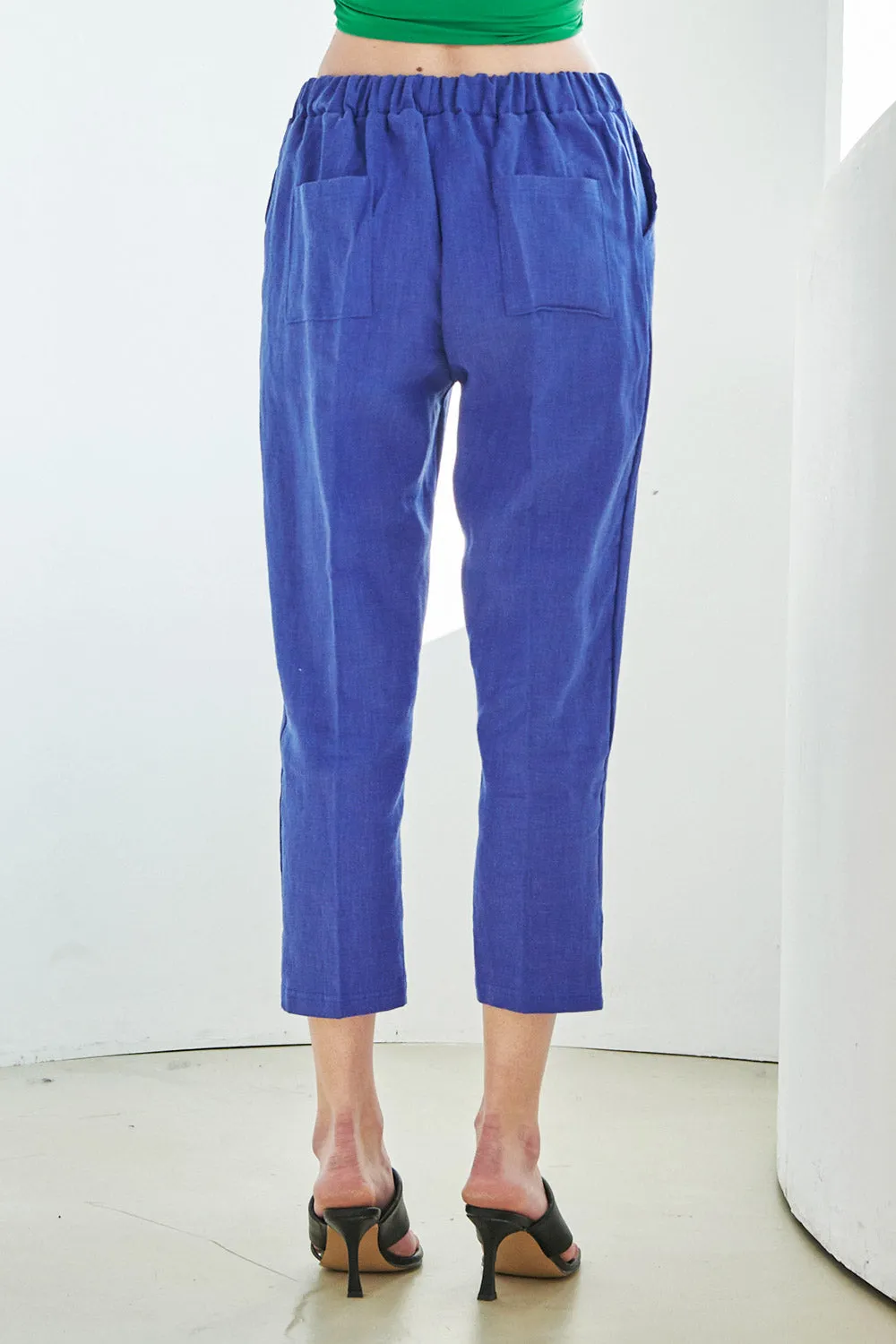 Elinor Linen Straight-Leg Pants