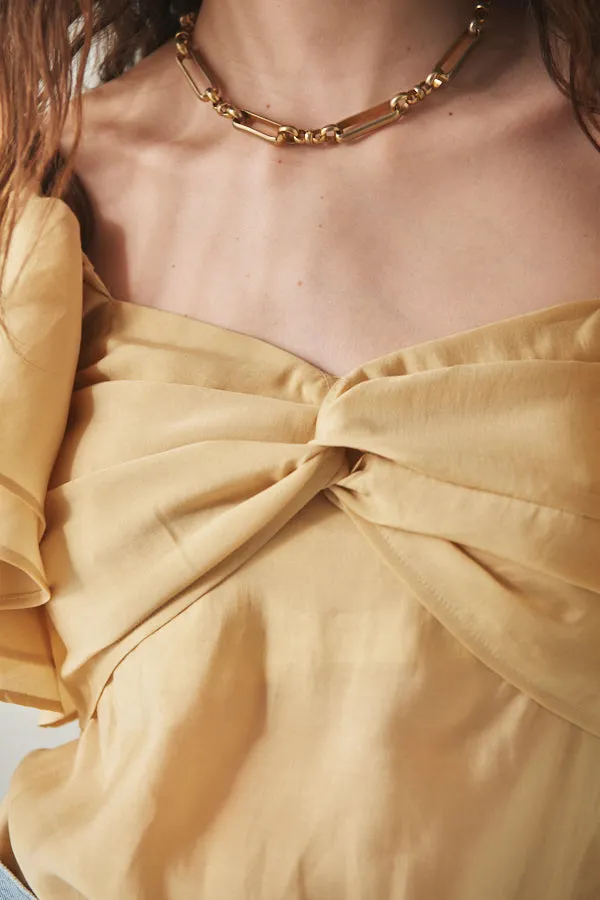 Ella Off-the-shoulder Top <br> -YEL-