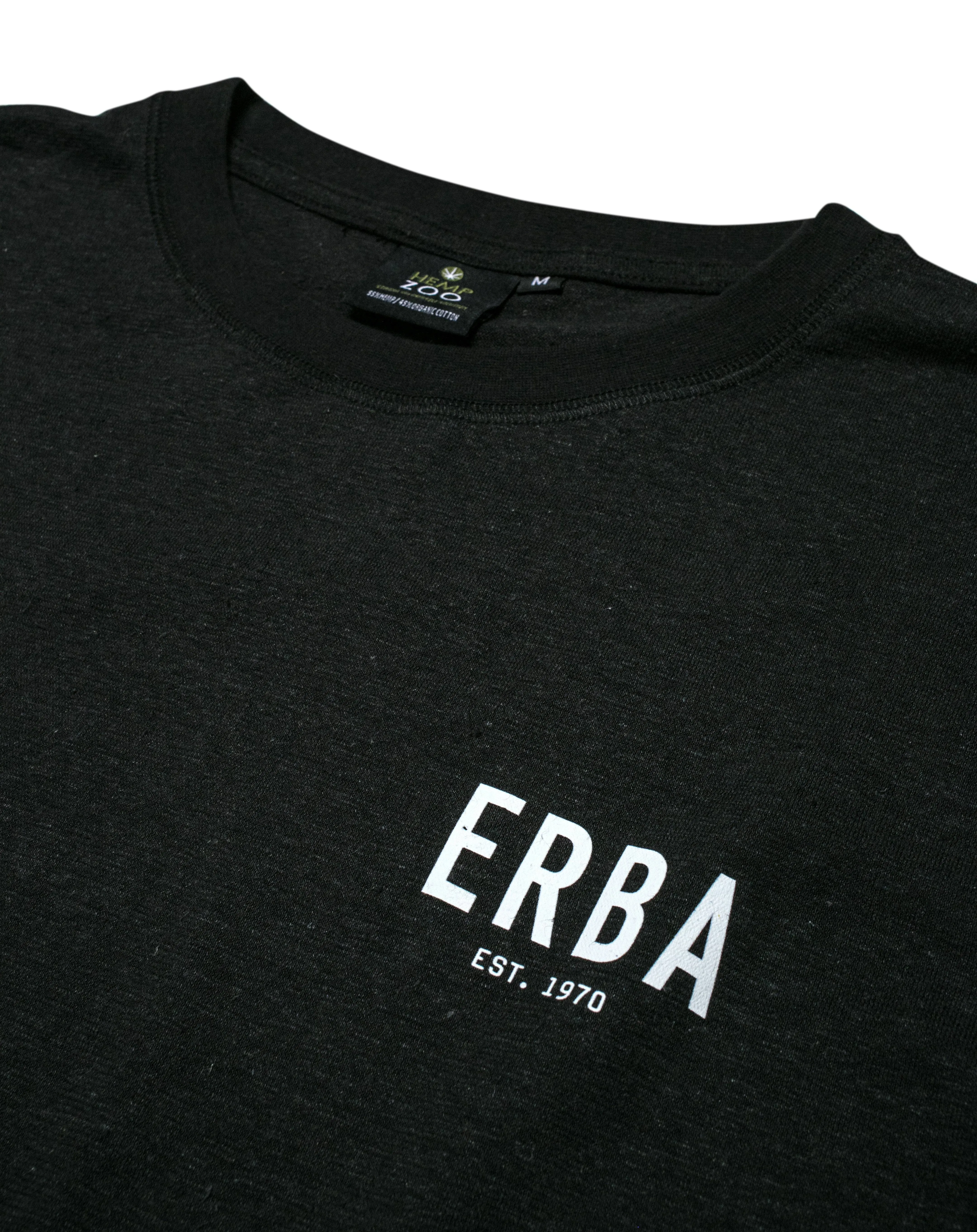 ERBA EST 1970 HEMP T-SHIRT BLACK
