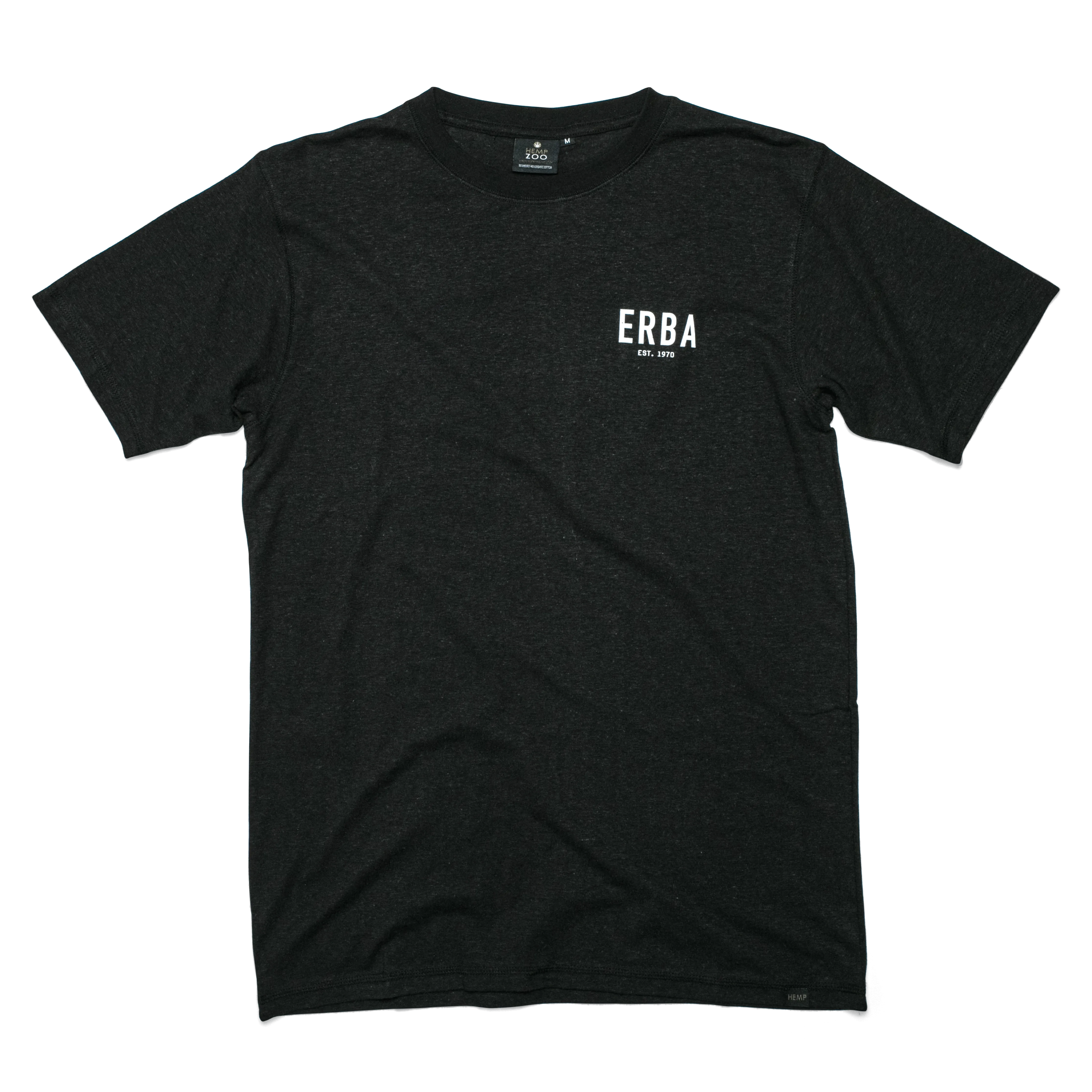 ERBA EST 1970 HEMP T-SHIRT BLACK