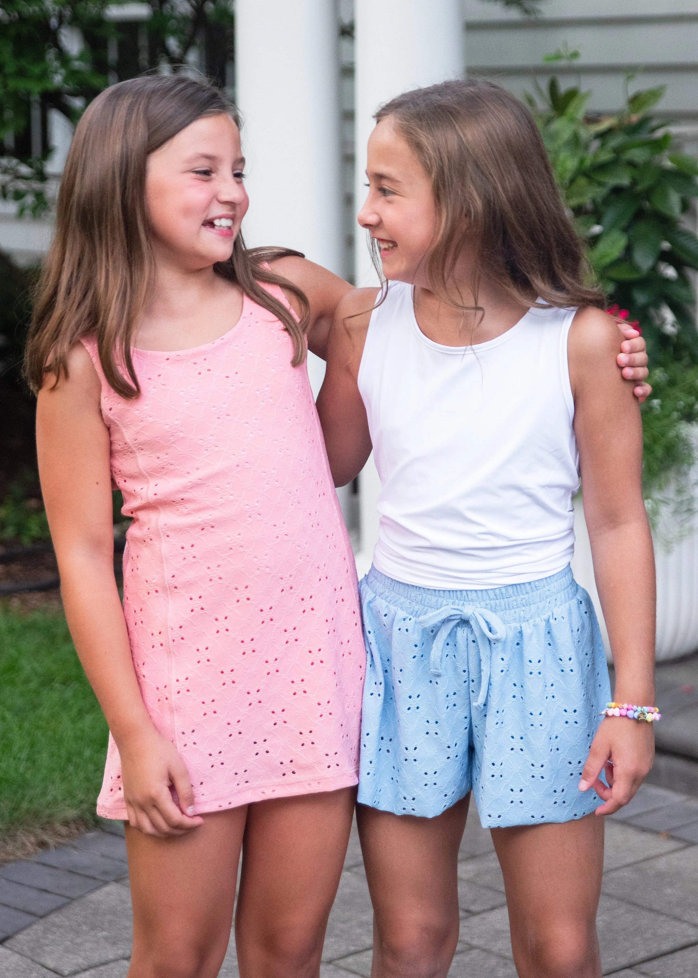 Eyelet Butterfly Shorts - Blue