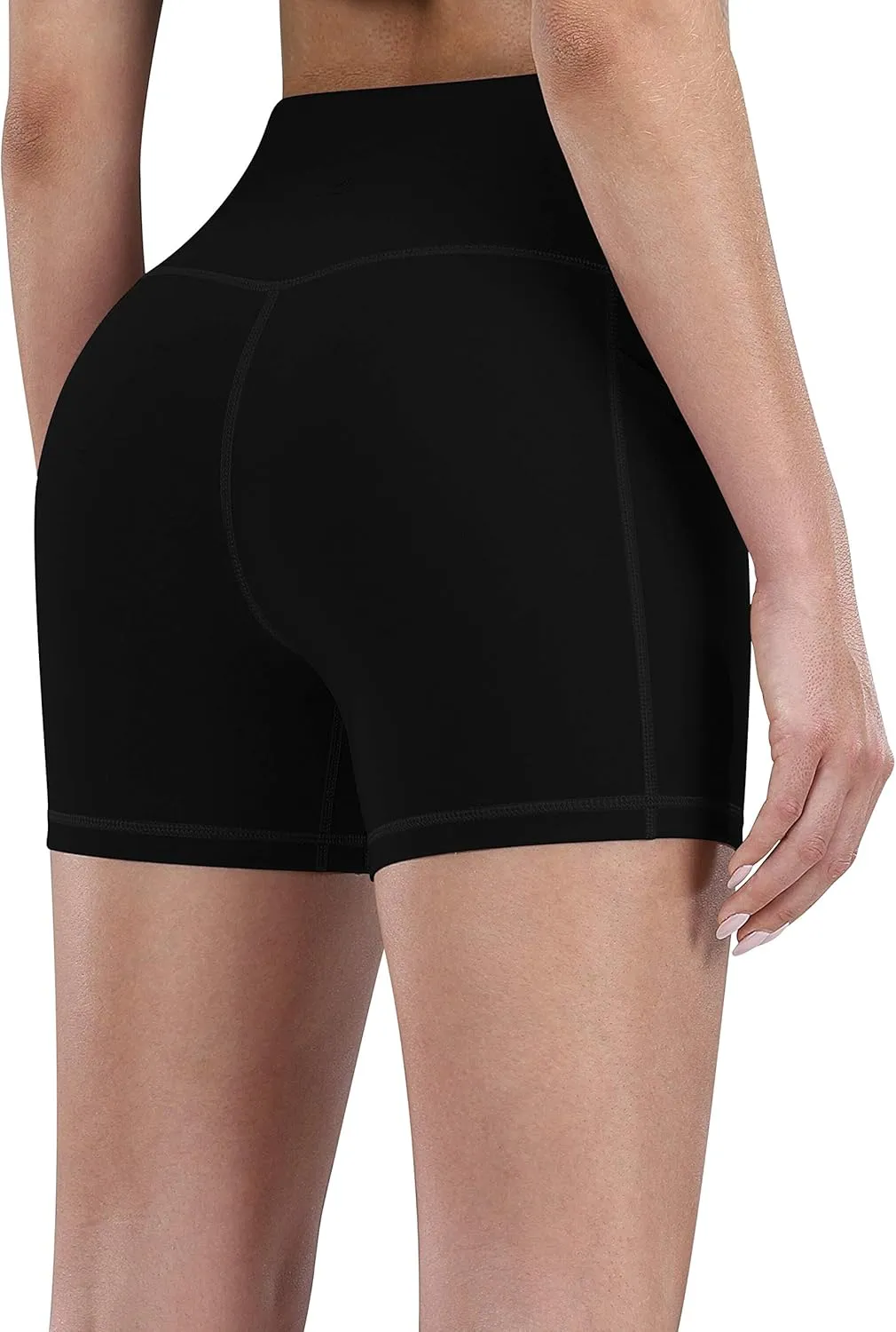Fengbay 2 Pack 8" /5" Biker Shorts for Women with Pockets, High Waist Workout Shorts for Women Compression Yoga Shorts