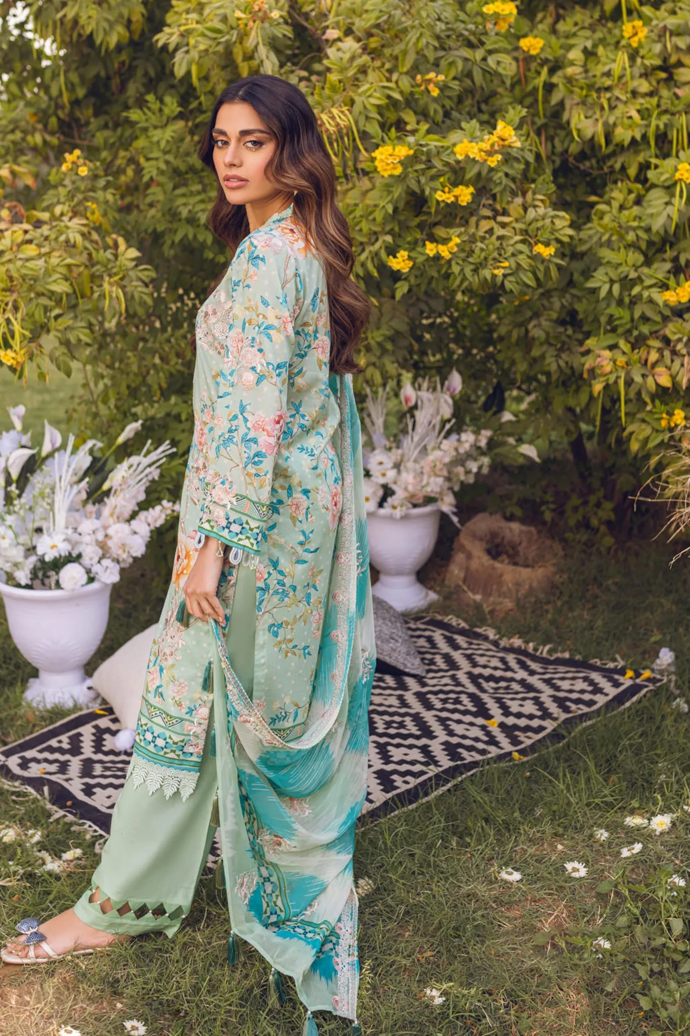 Gardenia by Nureh Unstitched 3 Piece Emb Printed Lawn Collection'2023-NSG-94