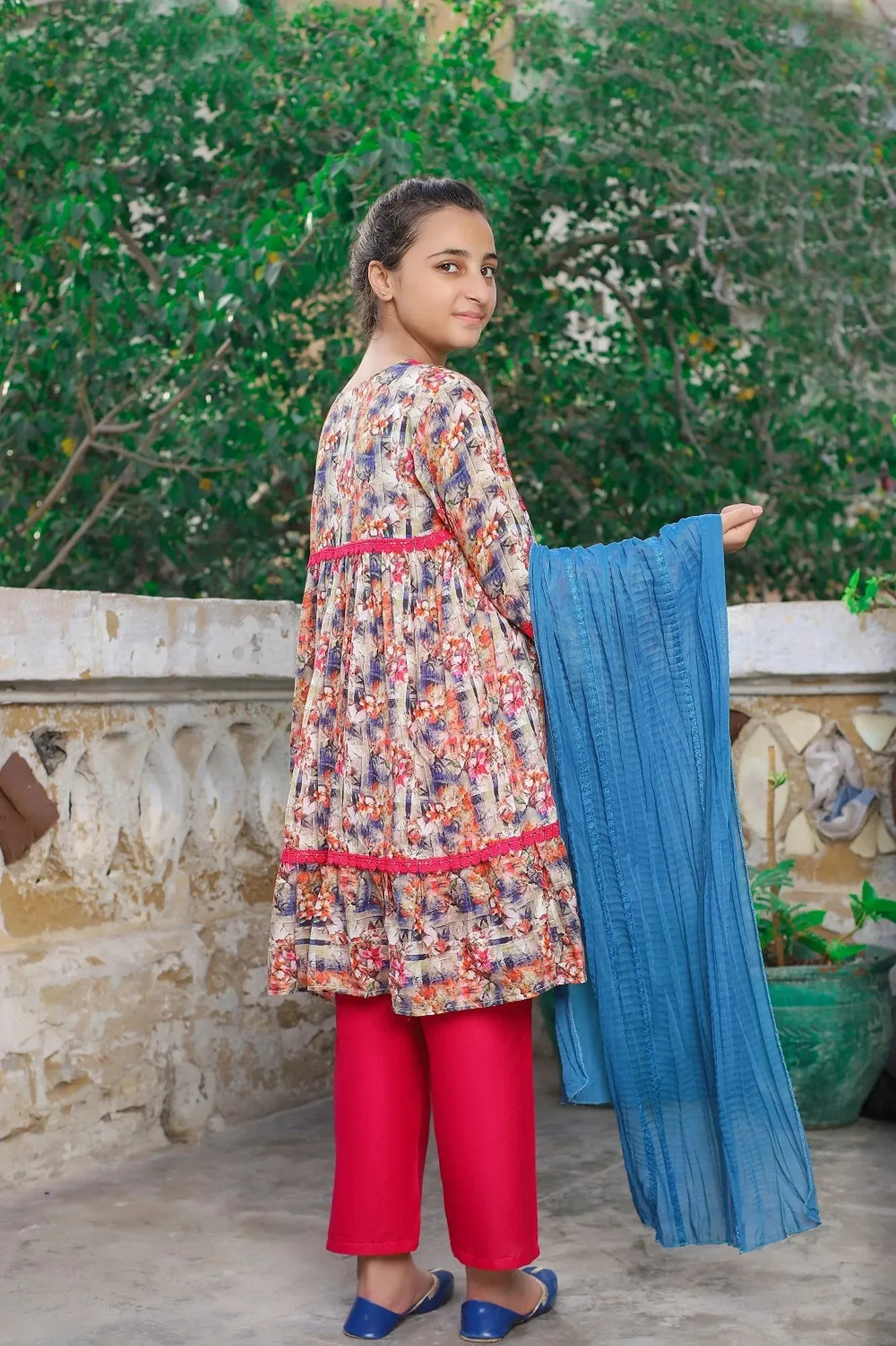 Gurya Eid Milan by Amna Khadija Stitched 3 Piece Festive Kid's Lawn Collection'2022-MGP-05