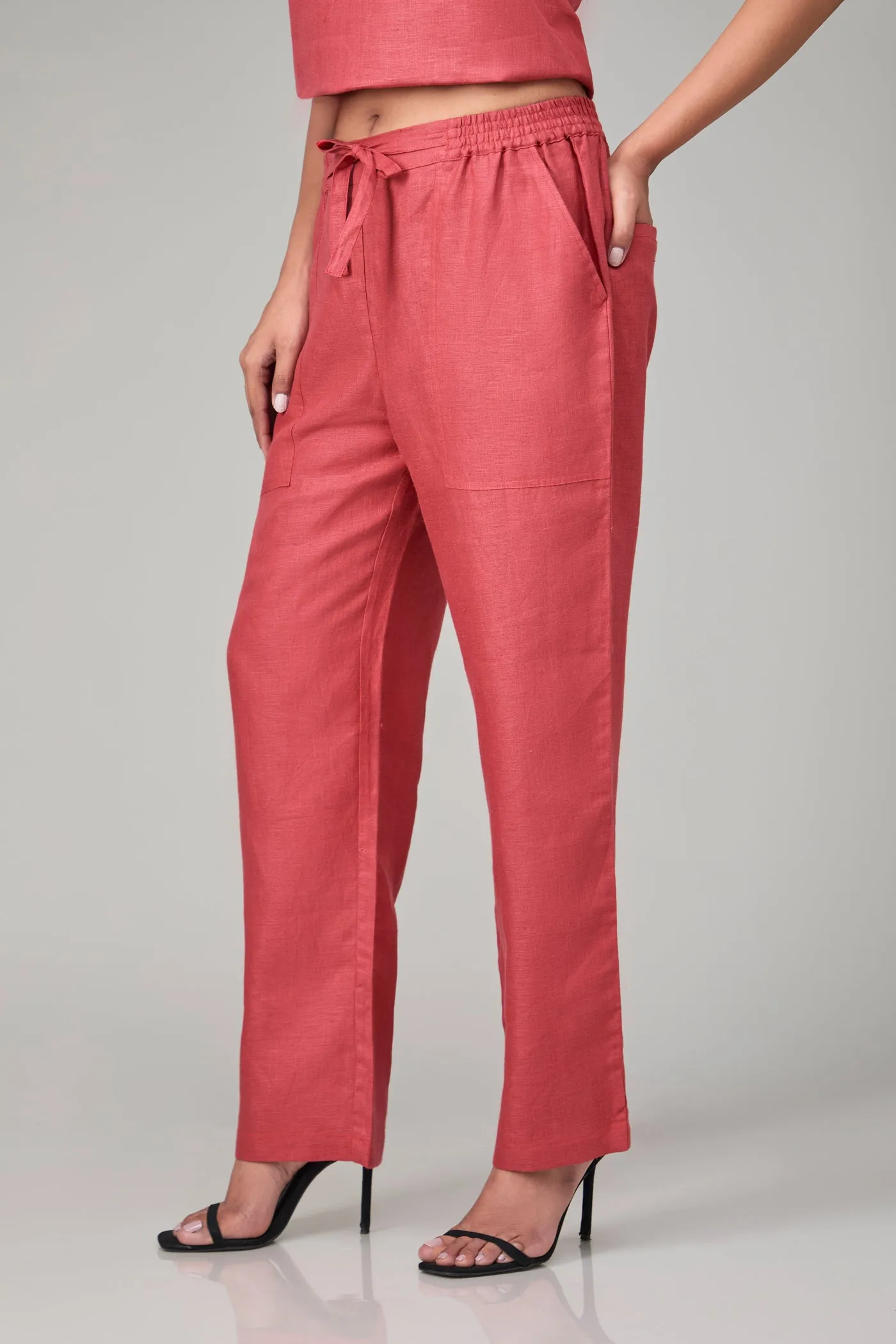 Hemp Teracotta Red Pants