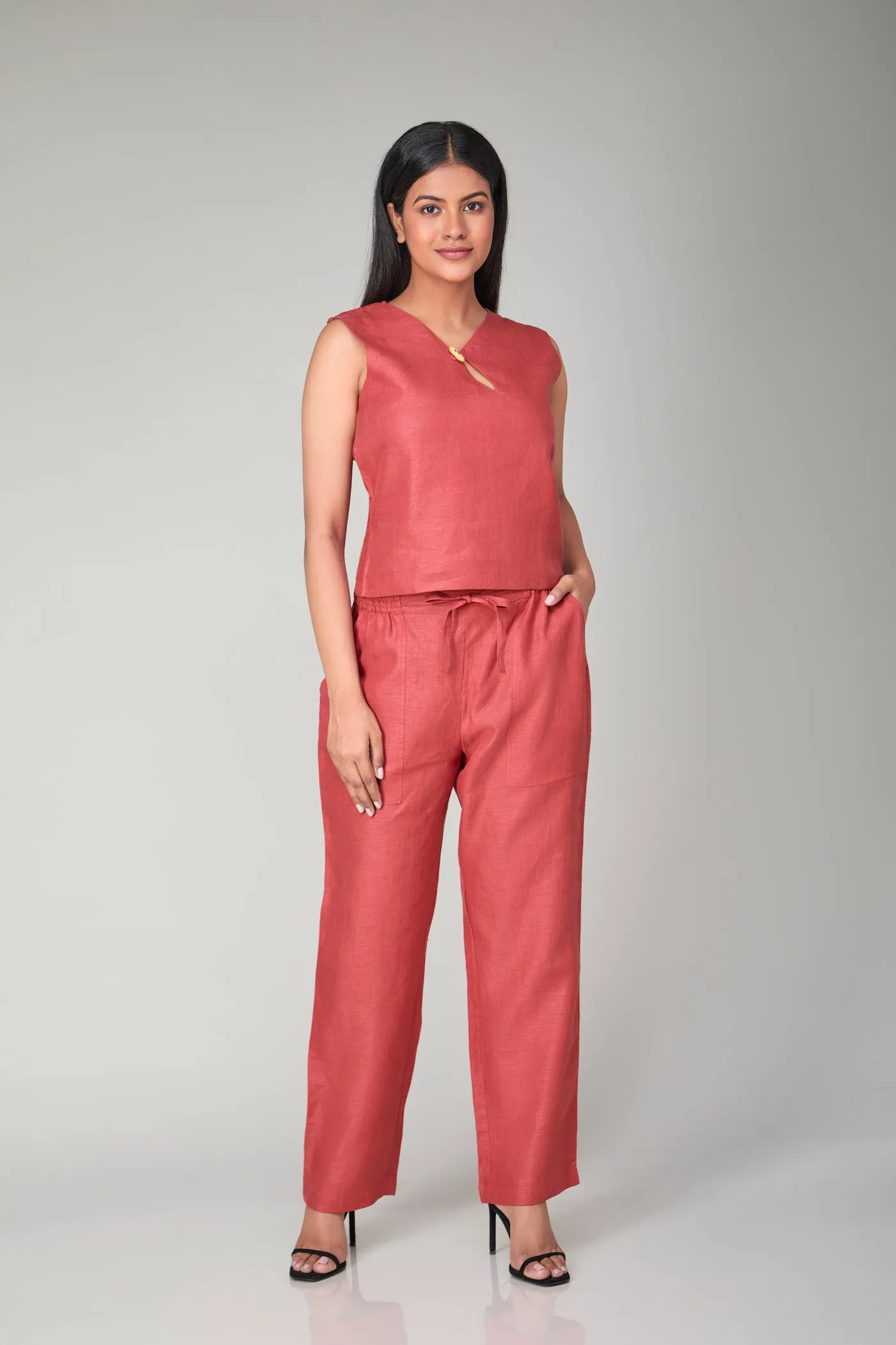 Hemp Teracotta Red Pants