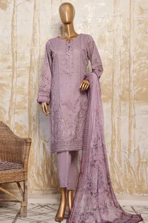 HZ Premium Unstitched 3 Piece Festive Digital Printed Emb Lawn Collection'2024-PFC-783