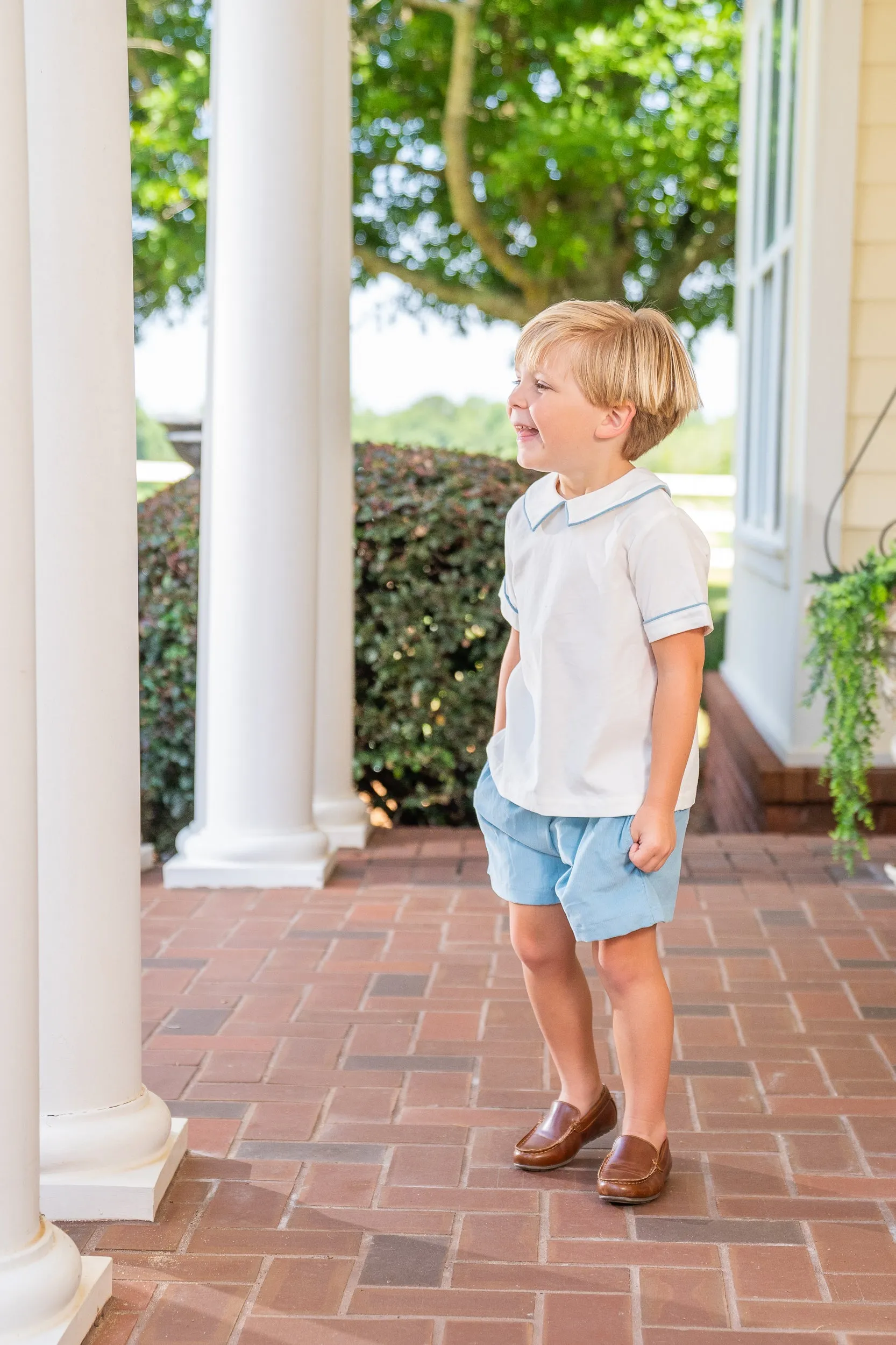 John Med Blue Cord Short Set
