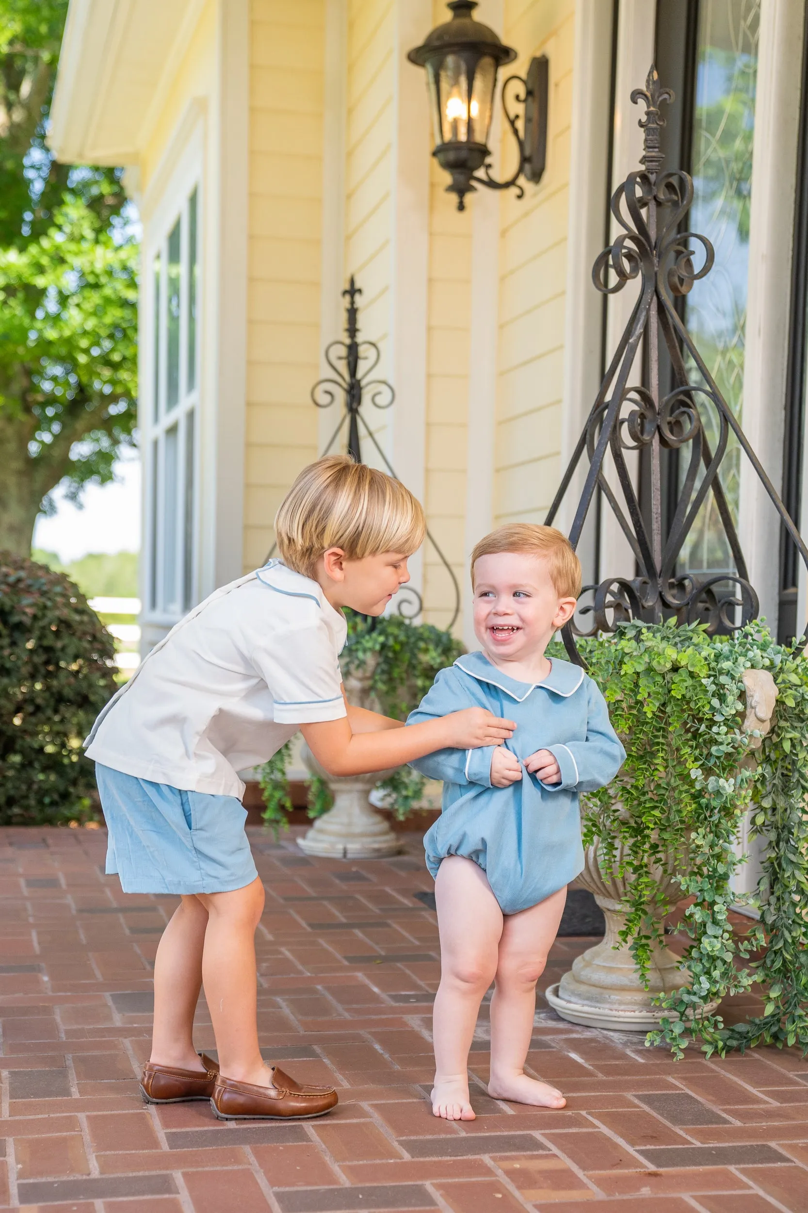 John Med Blue Cord Short Set