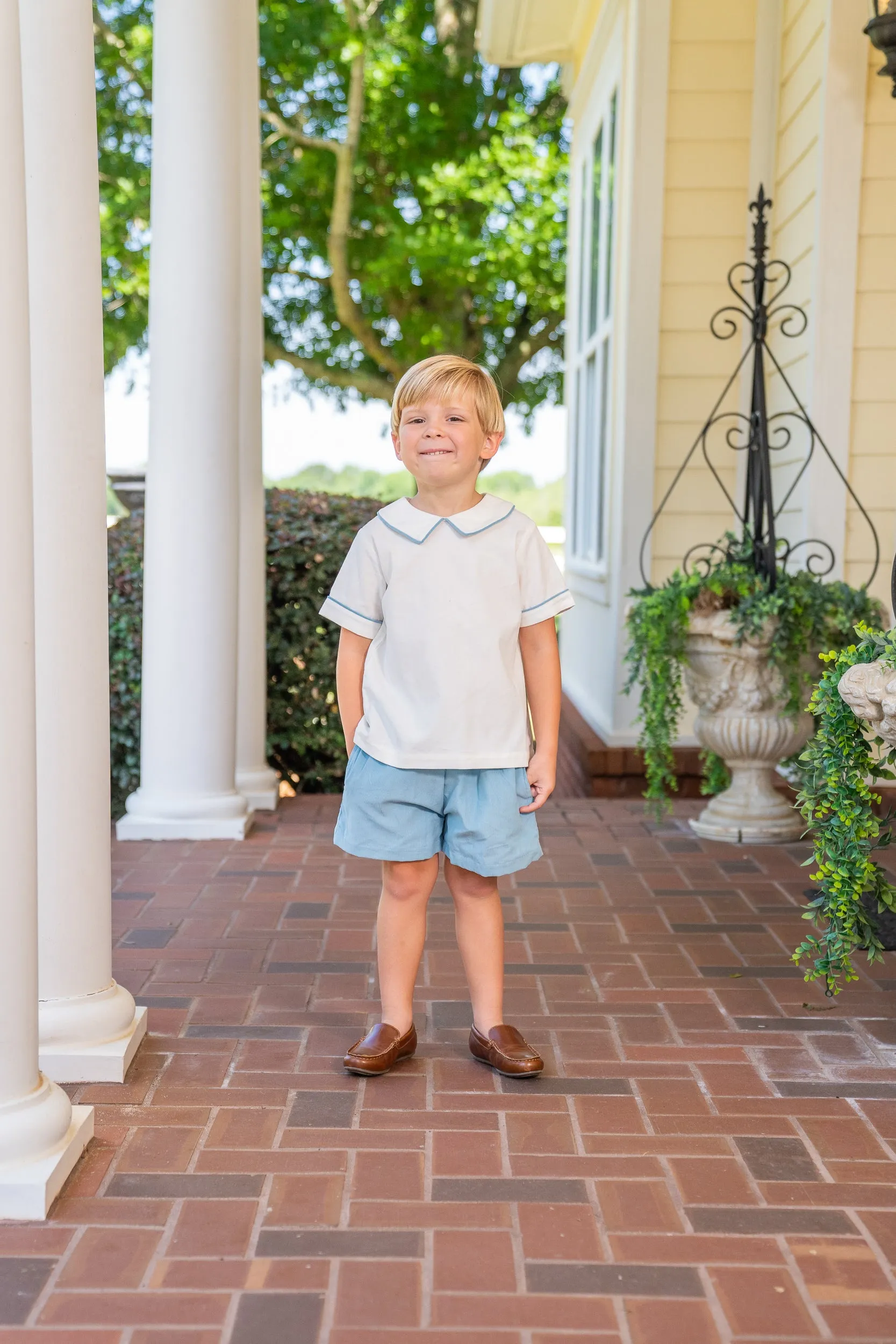 John Med Blue Cord Short Set