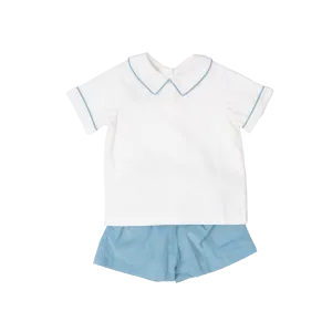 John Med Blue Cord Short Set