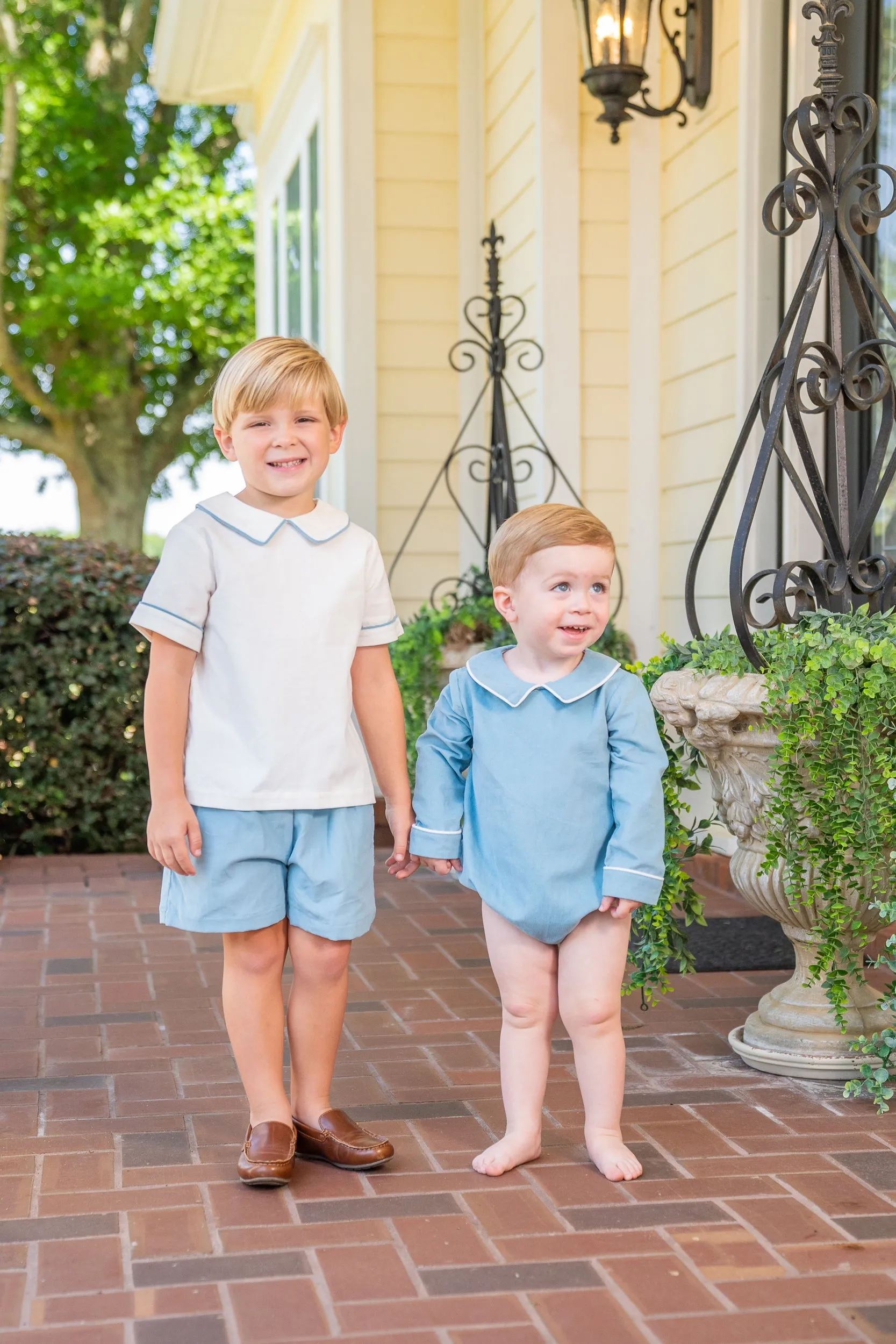 John Med Blue Cord Short Set