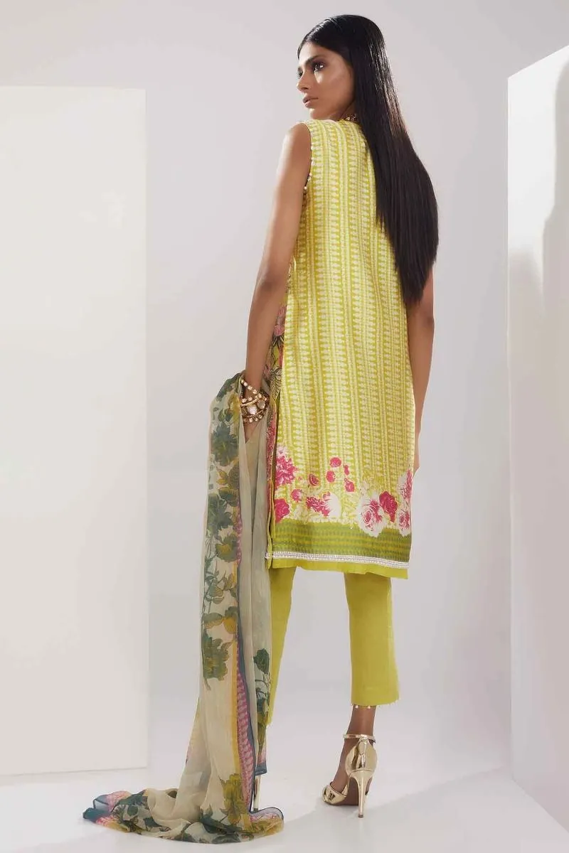 Khaadi Luxury Collection 2018 – P18205 Yellow