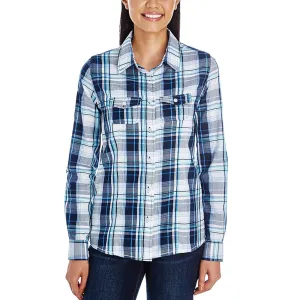 Ladies Long Sleeve Plaid