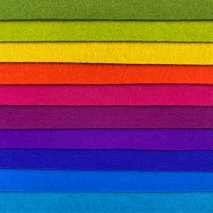 Large Wool Felt Roll - Modern Rainbow