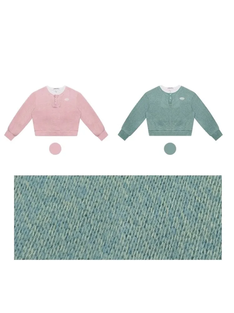 Lazy wind false two-piece sweater【s0000006148】