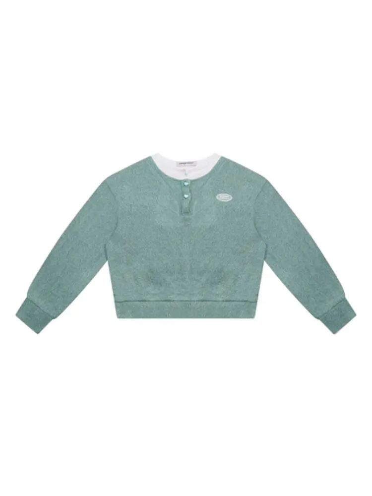 Lazy wind false two-piece sweater【s0000006148】