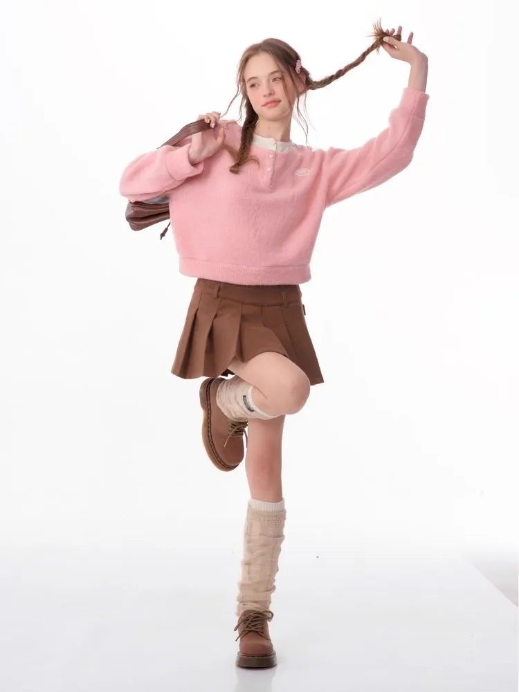 Lazy wind false two-piece sweater【s0000006148】