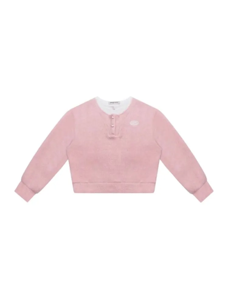 Lazy wind false two-piece sweater【s0000006148】