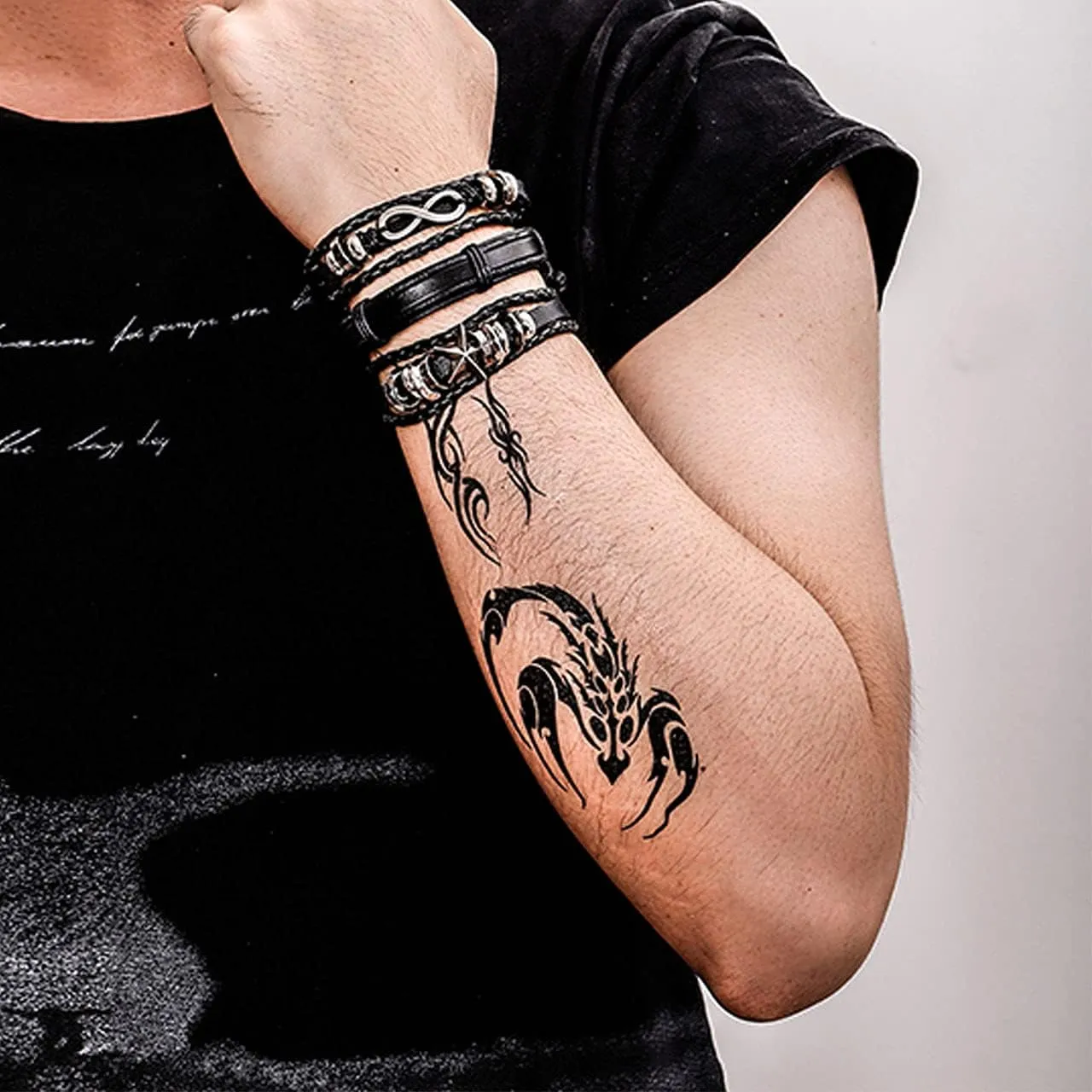 Leather Braided Bracelet Cuff Wrap Wristband for Men Women Adjustable