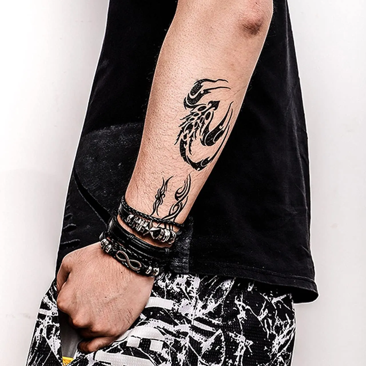Leather Braided Bracelet Cuff Wrap Wristband for Men Women Adjustable