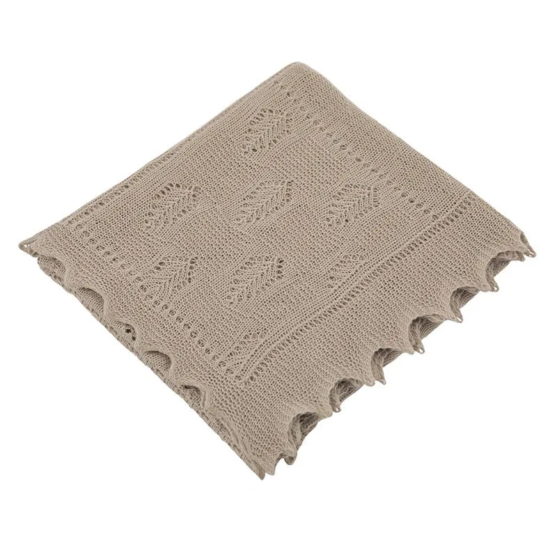 Lightweight Patchwork Baby Shawl - 'Porridge'
