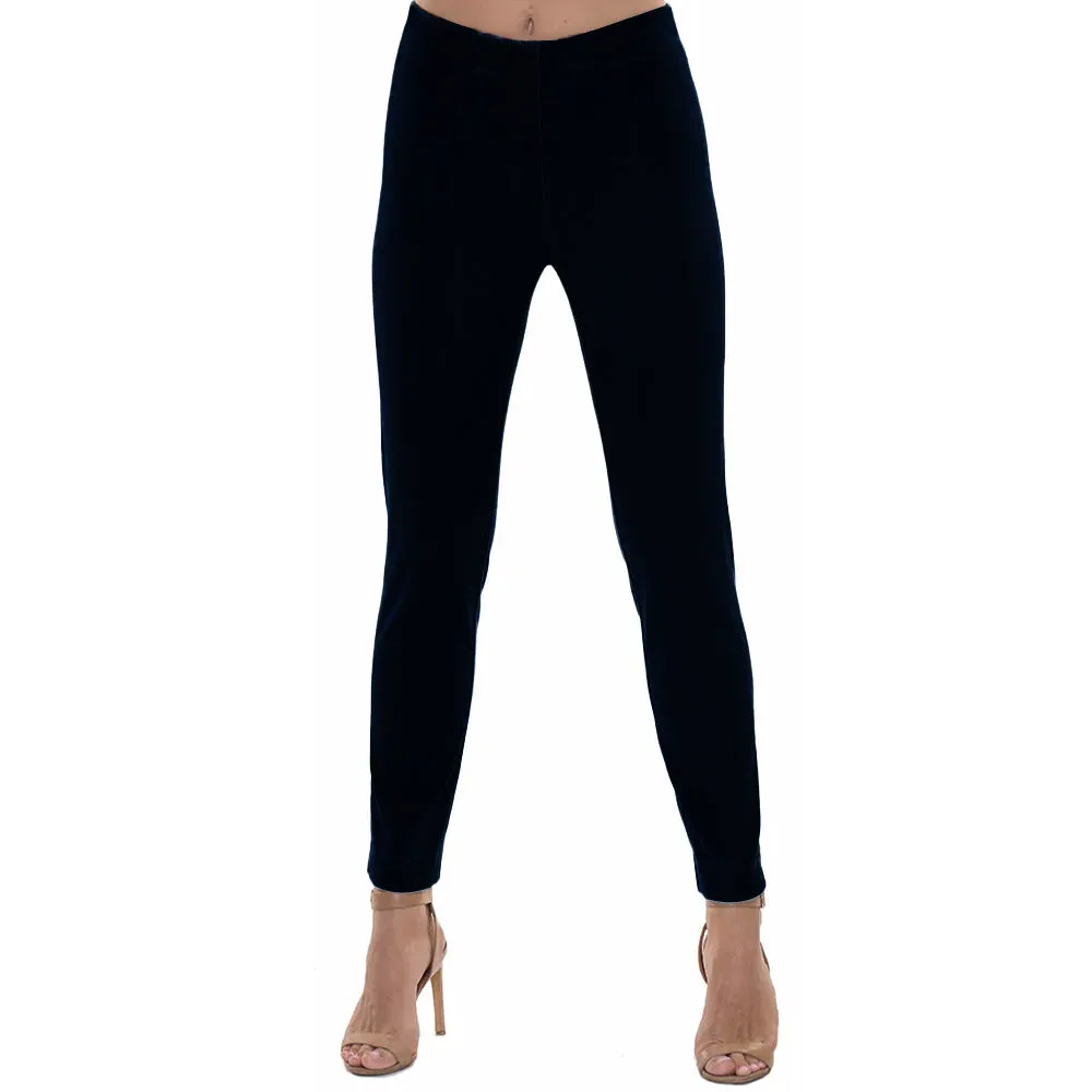 Lior "Sasha" Pull-On Straight Leg Pant in Black Denim - SASHA-BKD